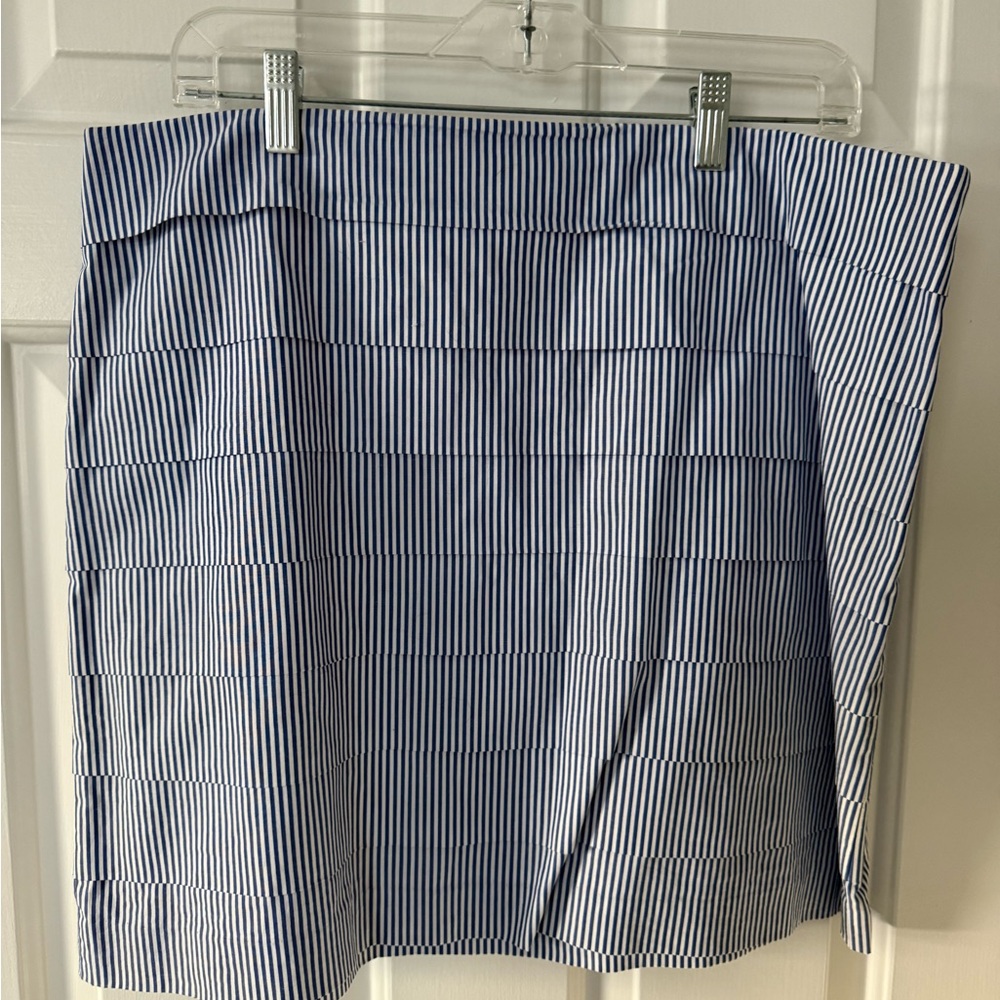 Vineyard Vines Blue and White Striped Pencil Skirt